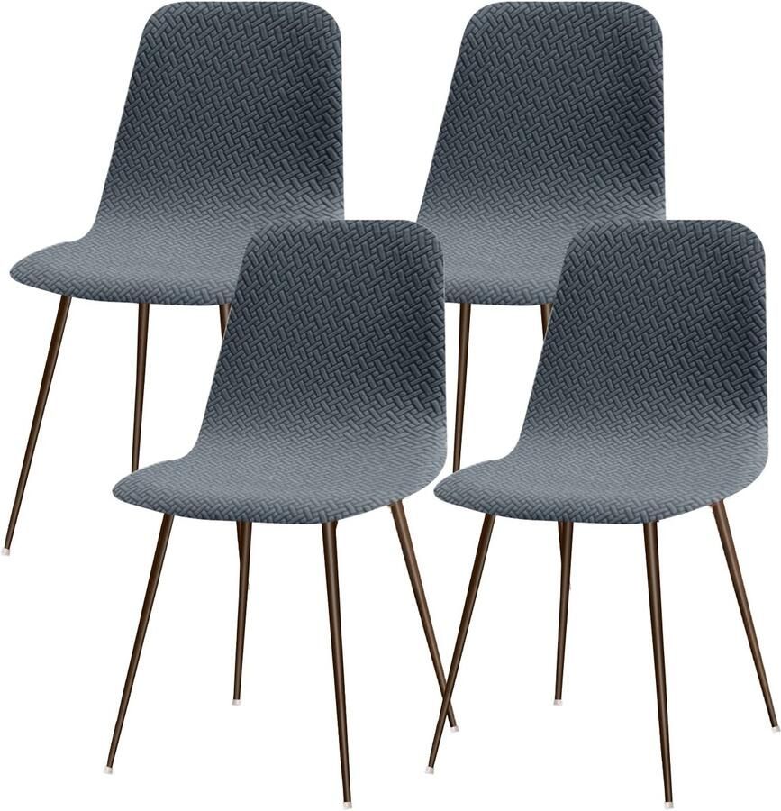 Ibenzoa Universele 4-delige Stoelhoezenset voor Eetkamerstoelen Wasbaar met Scandinavisch Design