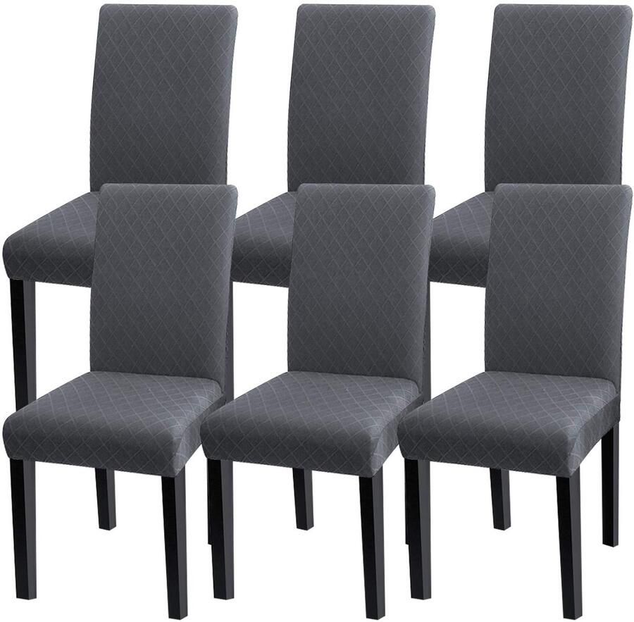 Ibenzoa Universele Stoelhoezen Set van 4 of 6 voor Eetkamer en Feestdecoratie