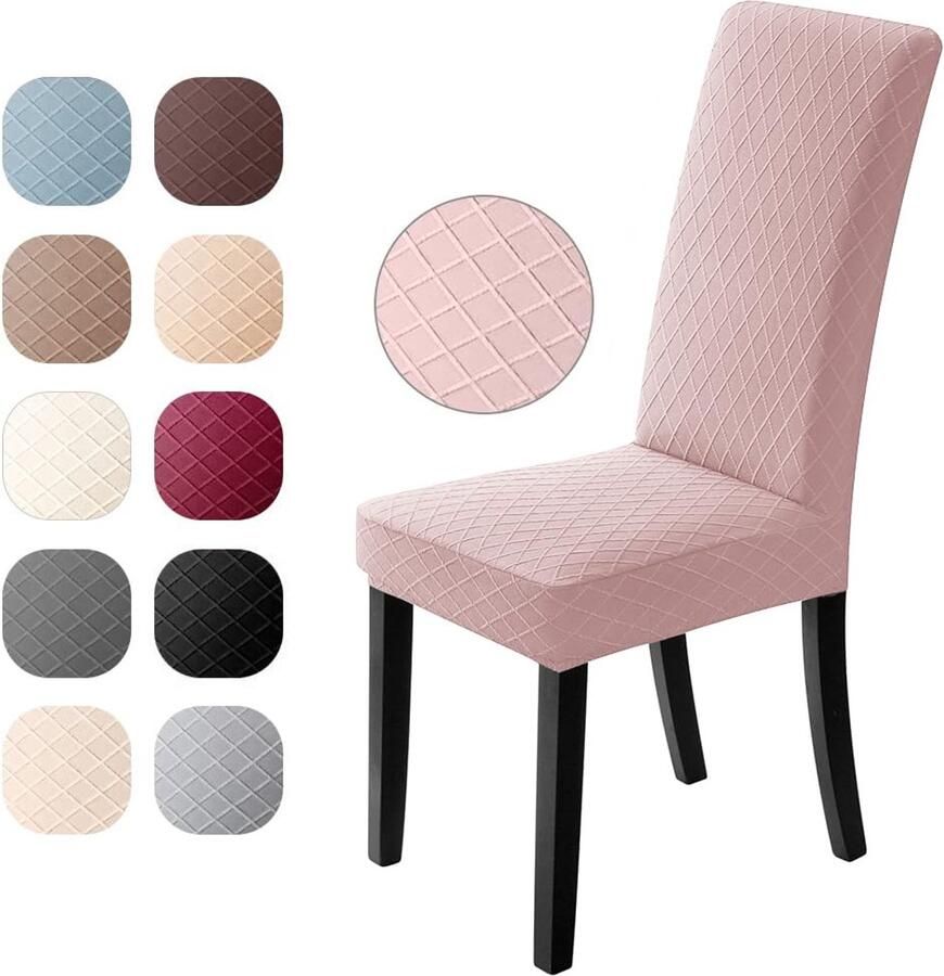 Ibenzoa Universele Stretch Stoelhoezen Set van 6 voor Stoelmaten en Gelegenheden