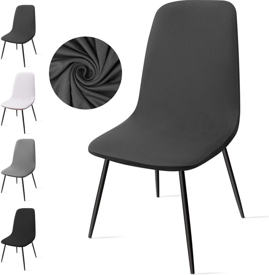 Ibenzoa Universele Stretchbare Stoelhoezen Set van 6 voor Eetkamerstoelen en Gelegenheden