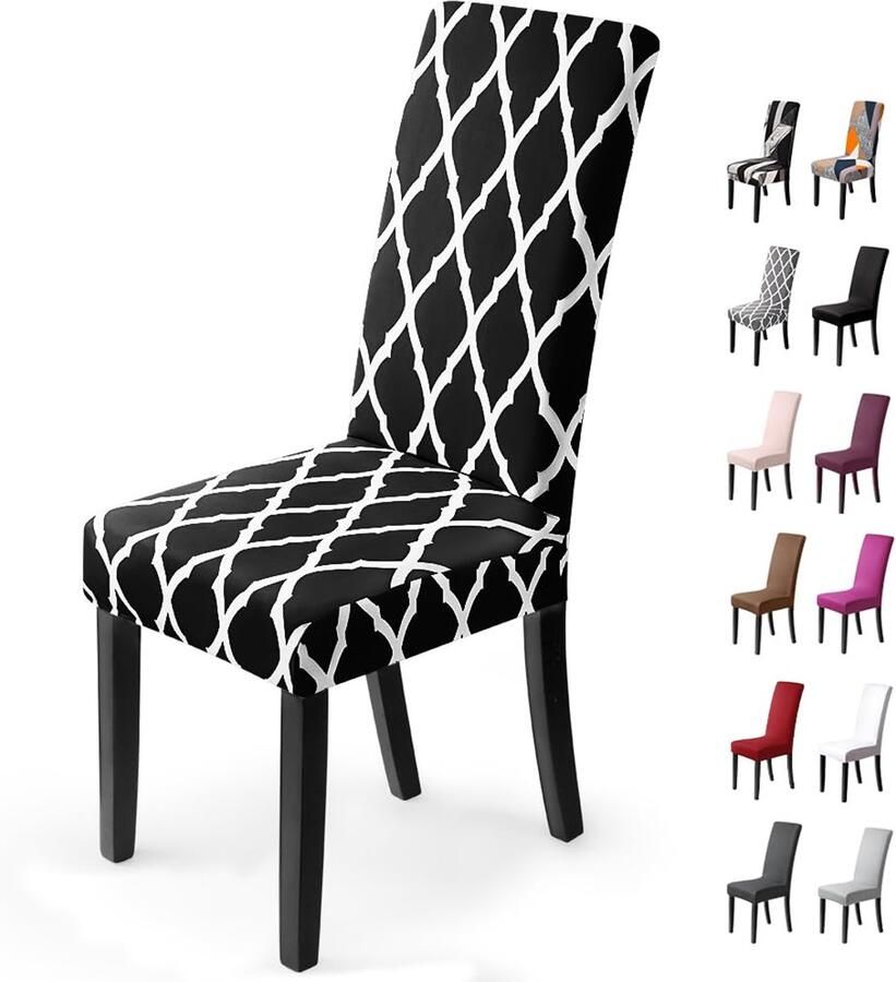 Ibenzoa Universele Stretchbare Stoelhoezen voor Eetkamerstoelen Perfect voor Feestelijke Gelegenheden en Dagelijks Gebruik
