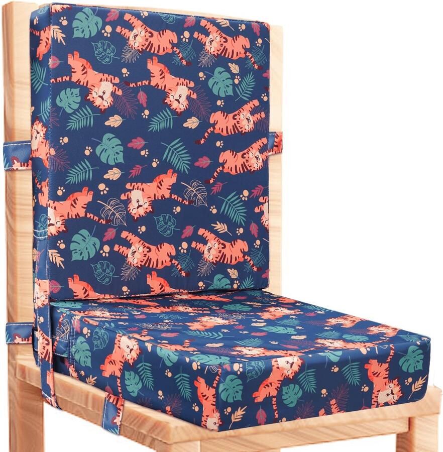 Ibenzoa Verhogingskussen voor Kinderstoelen 2 Stuks Draagbaar met Veiligheidsgesp