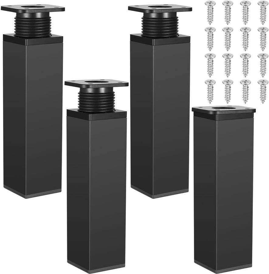 Ibenzoa Verstelbare Hoekige Meubelpoten van Aluminiumlegering voor Doe-het-zelf Projecten en Meubelvervanging