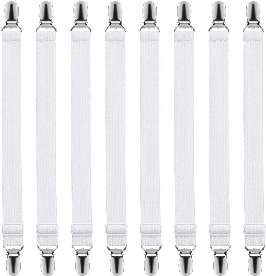 Ibenzoa Verstelbare Lakenspanners Set van 8 Stuks voor Toepassingen
