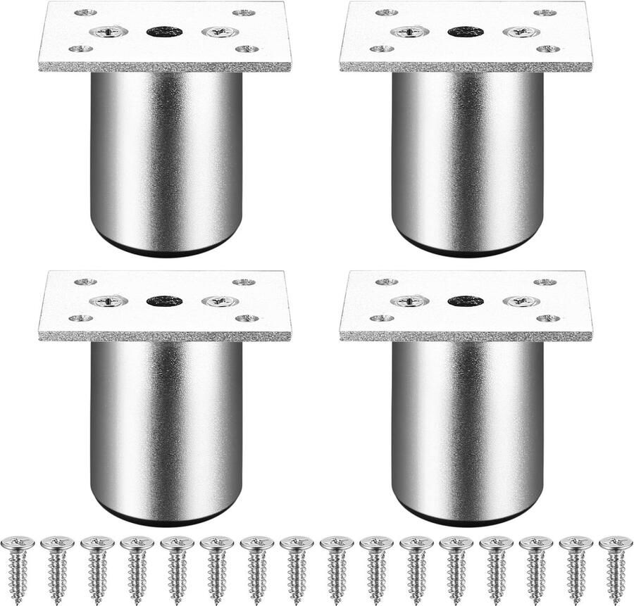 Ibenzoa Verstelbare meubelpoten set van 4 met aluminiumlegering voor meubels en vloeren