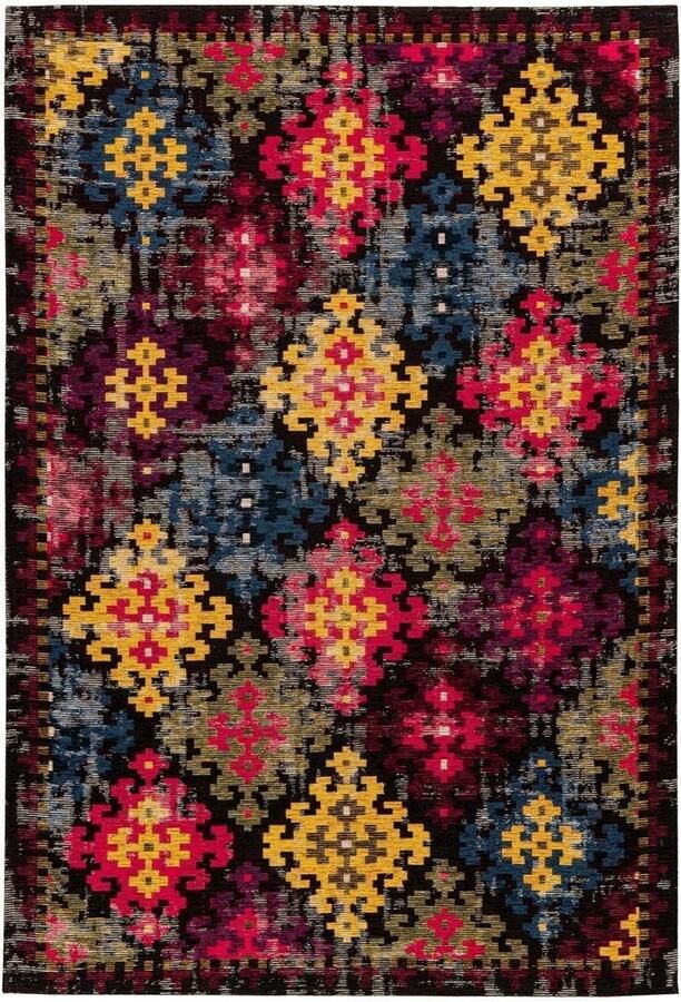 Ibenzoa Vibrant Floral Zigzag Rug 80 x 150 cm Durable & Versatile Flooring Solution
