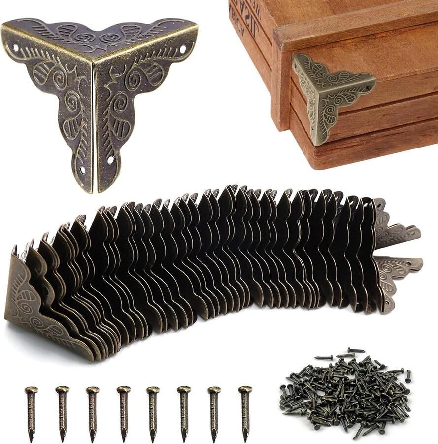 Antieke Hoekbeschermers voor Meubels Set van 40 Stuks met Vintage Uiterlijk