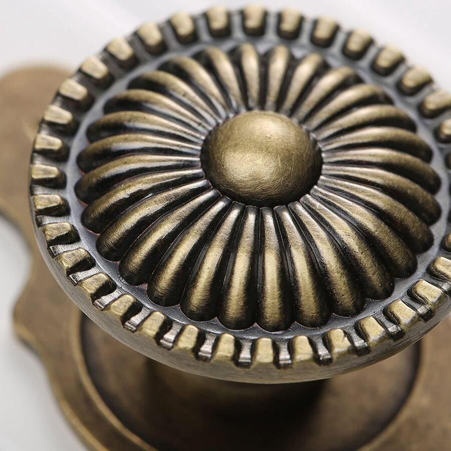 Ibenzoa Vintage Messing Lade- en Deurknoppen Set 10 Stuks voor Restauratie en Renovatie