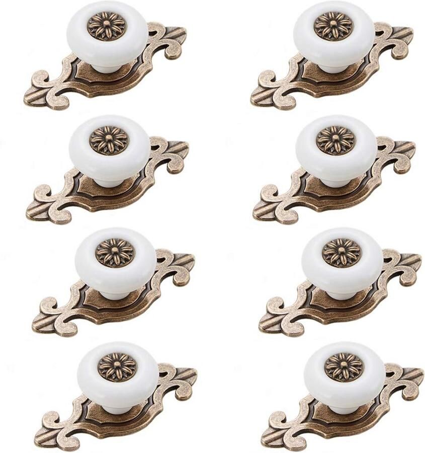 Ibenzoa Vintage Stijl Kast- en Ladegrepen Set van 8 met Schroeven voor Meubelrestauratie