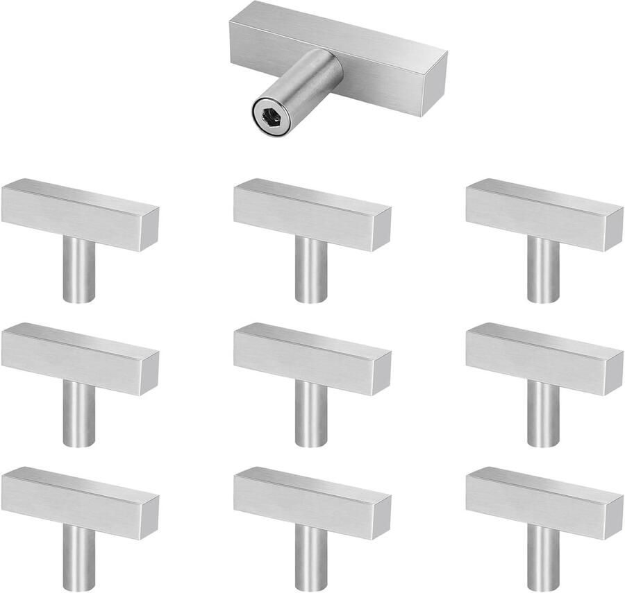 Ibenzoa Vintage stijl meubelknoppen set van 10 met schroeven roestvrij en ontwerp