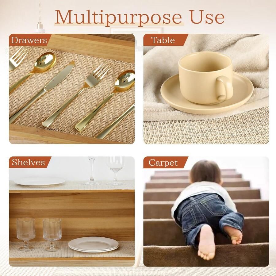 Ibenzoa Vloerkleed Antislipmat Universeel voor Tapijt Laden Auto en Dienblad op Maat te Snijden