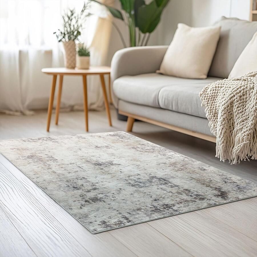 Ibenzoa Vloerkleed in Moderne Abstracte Stijl met Antislip Eigenschappen voor Woon- en Slaapkamer 60 x 120 cm