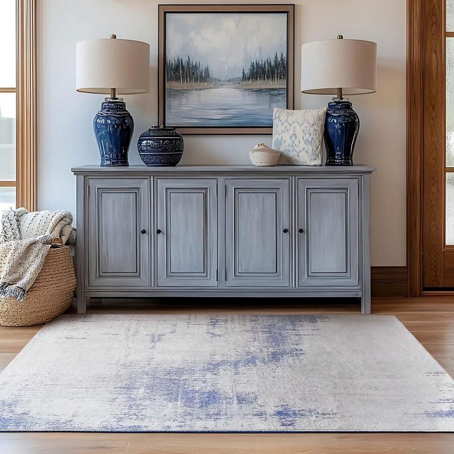 Ibenzoa Vloerkleed met Moderne Abstracte Stijl en Antislip Functie voor Woonkamer en Slaapkamer 120 x 160 cm