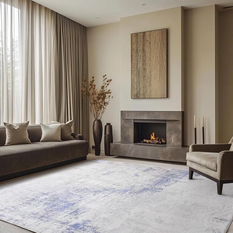 Ibenzoa Vloerkleed voor Woonkamer en Slaapkamer met Abstracte Patronen en Antislip Eigenschappen