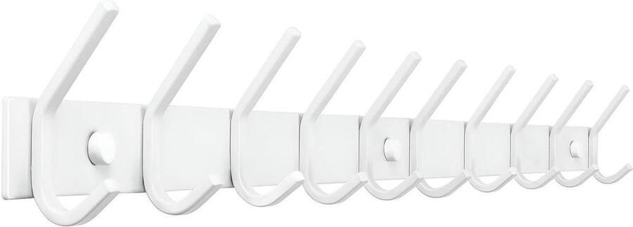 Ibenzoa Wandgarderobe met 20 Haken en Witte Afwerking Ruimtebesparend en Stijlvol Ontwerp