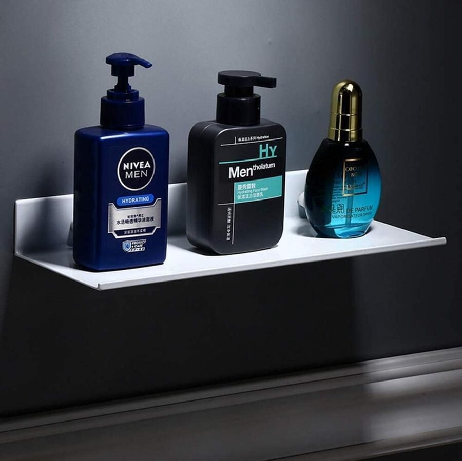 Ibenzoa Wandgemonteerde zwevende metalen plank voor badkamer en keuken