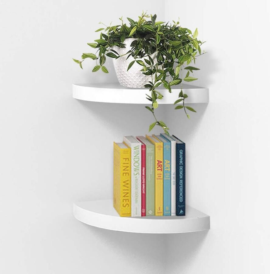 Ibenzoa Wandplanken voor Hoekdecoratie en Functionele Opbergruimte in Woon- en Kantoorruimtes