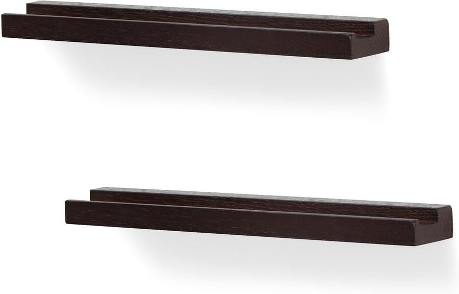 Ibenzoa Wandplanken voor vinylplaten en kunstwerken Set van 2 voor stijlvolle presentatie thuis