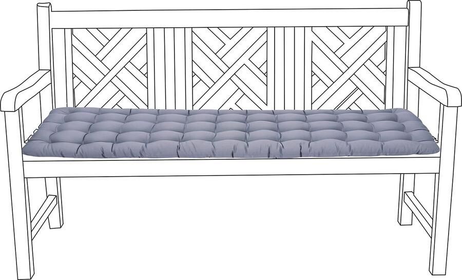 Ibenzoa Waterafstotende zitkussen voor bank met drie zitplaatsen in donkergrijs voor binnen en buiten