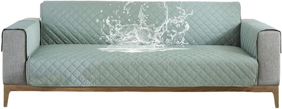 Ibenzoa Waterbestendige Bankhoes met Antislip Ideaal voor Huishoudens met Huisdieren en Kinderen Lichtgroen 4-Zits