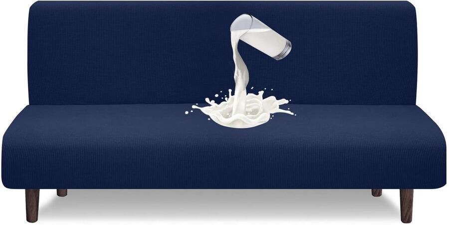 Ibenzoa Waterbestendige Futonhoes zonder Armleuning – Flexibele Bescherming voor Opvouwbare Slaapbanken in Stijlvol Marineblauw