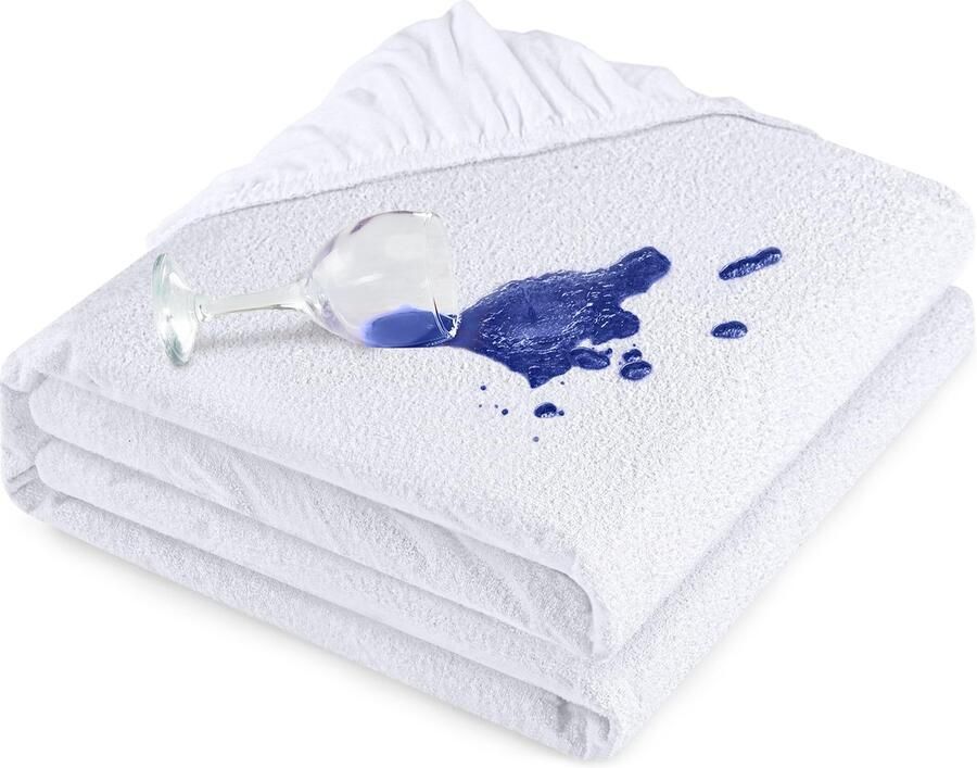 Ibenzoa Waterdichte Ademende Matrasbeschermer met Viscose en Elastische Pasvorm voor 90x200 cm Bedden