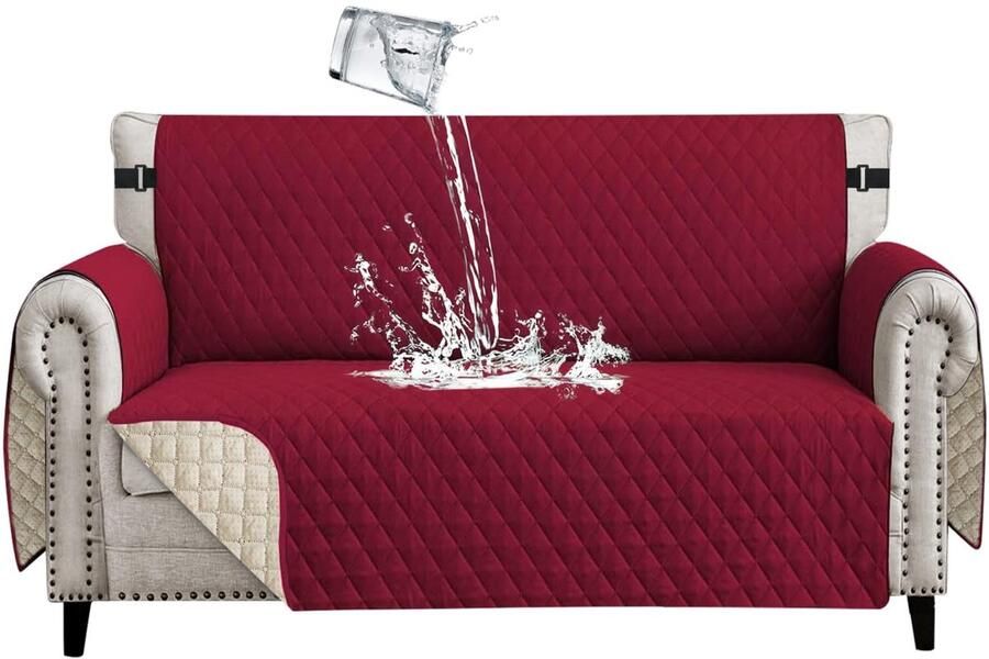 Ibenzoa Waterdichte Antislip Bankhoes voor 2-Zitsbanken met Krasbestendige Bescherming