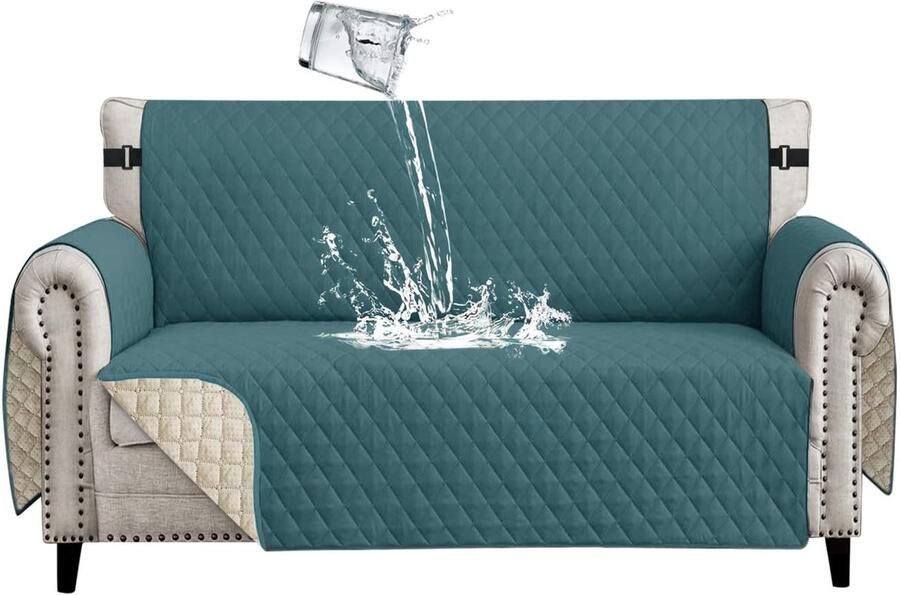 Ibenzoa Waterdichte en Antislip Bankhoes voor 2-Zitsbanken met Armleuningen Ideaal voor Huisdieren