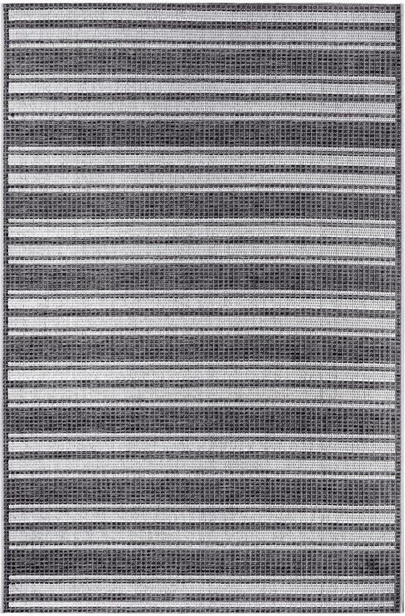 Ibenzoa Weerbestendig binnen- en buitentapijt met modern streeppatroon plat geweven en waterdicht 63 x 120 cm