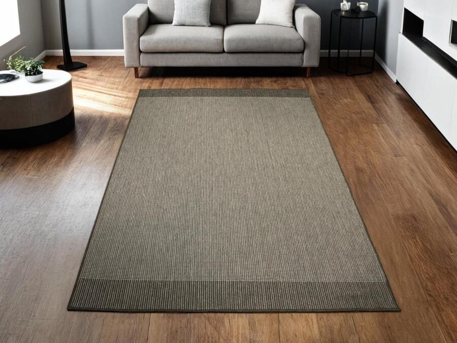 Ibenzoa Weerbestendige grijze buitenkleed met geometrisch patroon voor terras en balkon