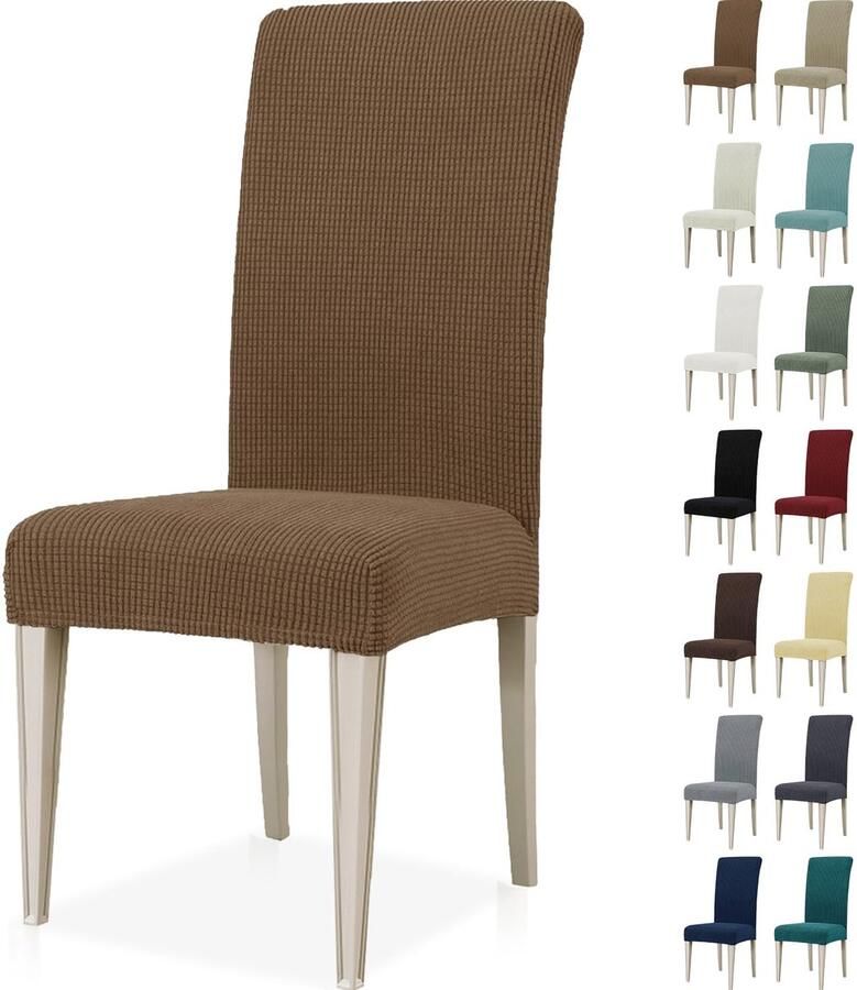 Ibenzoa Wit Stretch Stoelhoezen Set van 2 Universele Afneembare Stoelbekleding