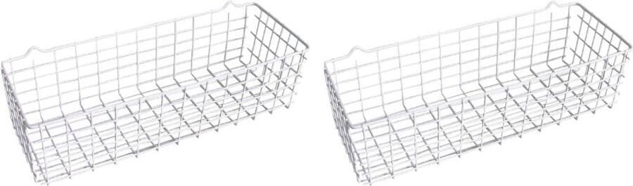 Ibenzoa Witte multifunctionele opbergmand set van twee stuks voor toepassingen