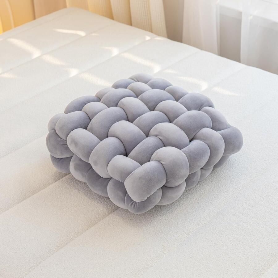 Ibenzoa Zacht en veelzijdig gewatteerd zitkussen voor stoelen en banken in lichtgrijs