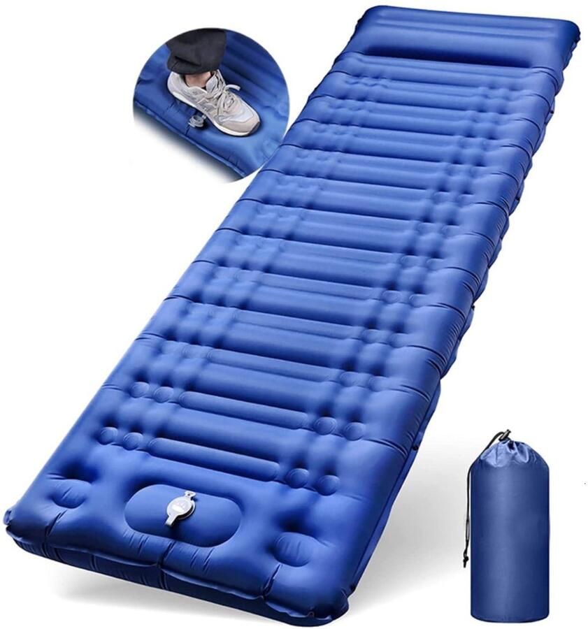 Ibenzoa Zelfopblazende Campingmat met 12CM Dikte en Geïntegreerd Kussen voor Outdoor Avonturen