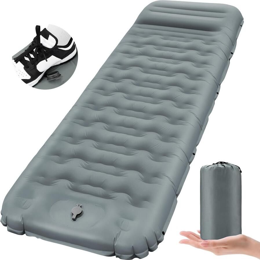 Ibenzoa Zelfopblazende Slaapmat Met Voetpomp Dikke Lichtgewicht en Compacte Outdoor Matras