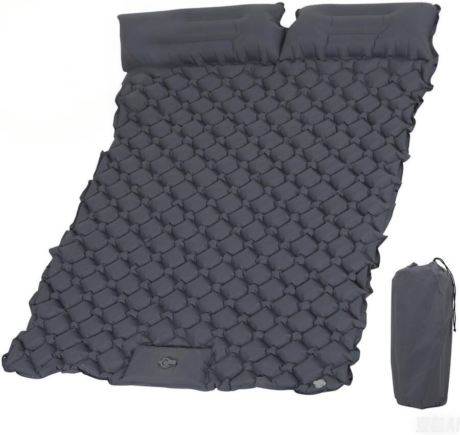 Ibenzoa Zelfopblazende tweepersoons slaapmat met ultralicht ontwerp en geïntegreerde voetpomp voor outdoor avonturen