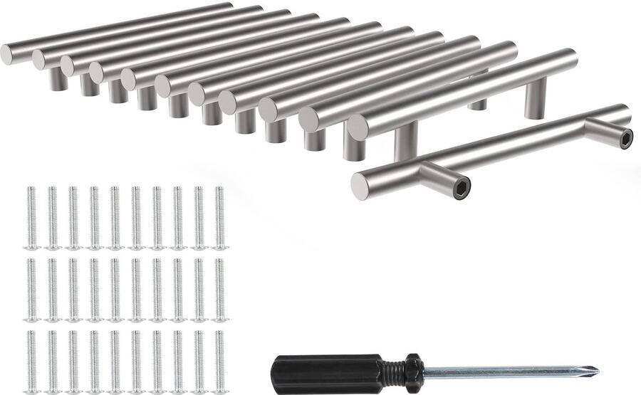 Ibenzoa Zilveren Keuken Handgrepen Set van 12