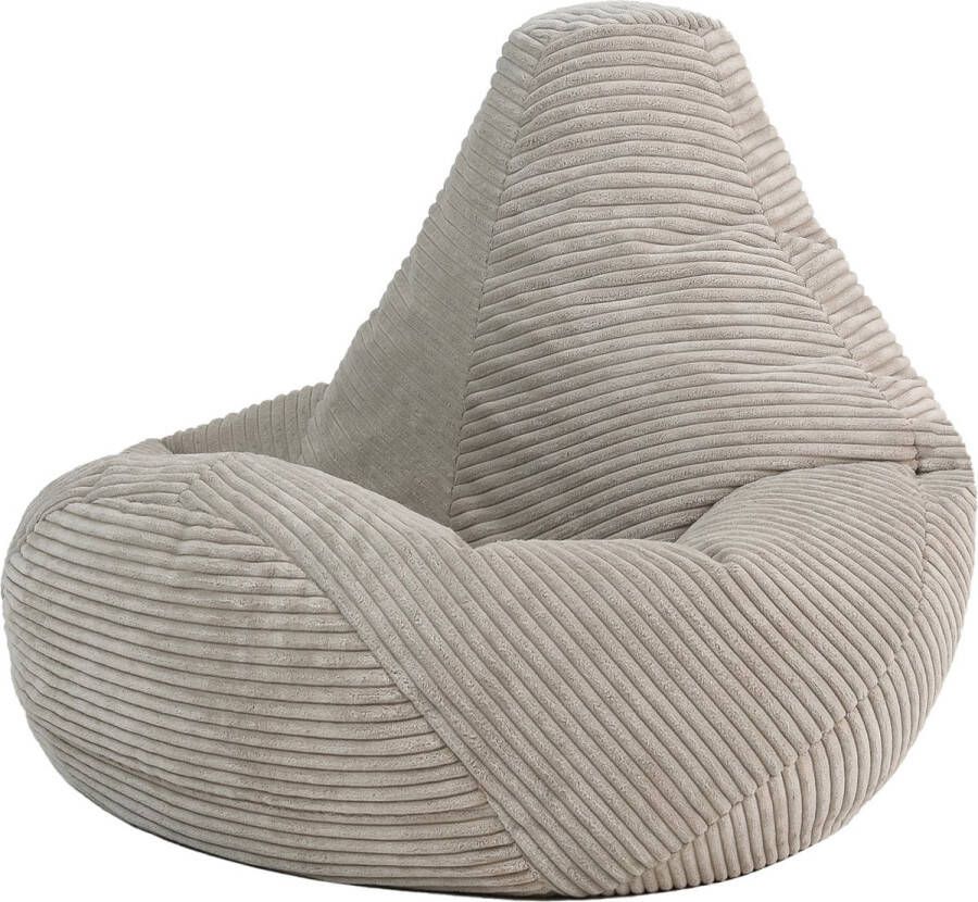 Icon Dalton Corduroy Kinderzitzakken Beige Zitzakstoel Zitzak Kind met Vulling Woonkamerzitzakken - Foto 2
