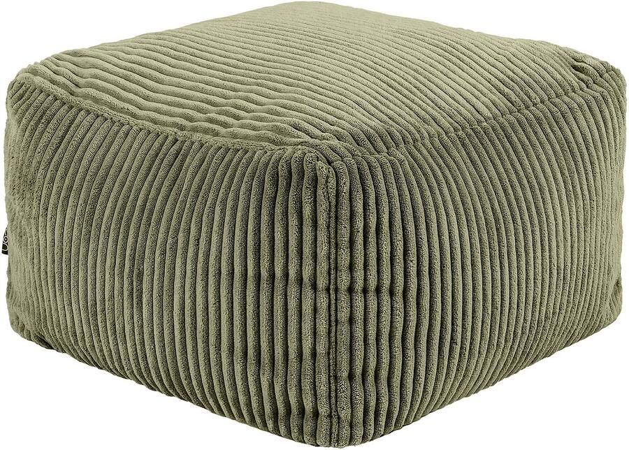 Icon Amara Poef Zitzak Poefje Ribfluweel Saliegroen