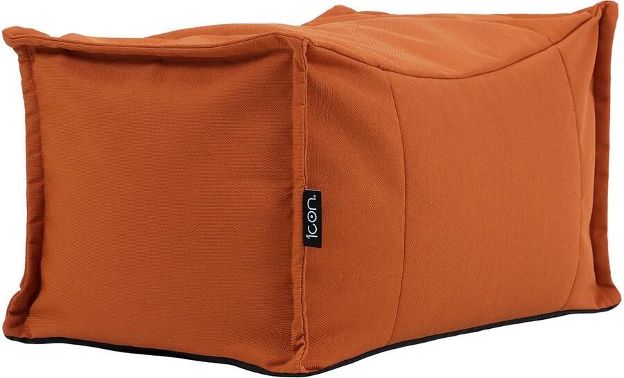 Icon Bud Olefin Voetenbank voor Binnen en Buiten Oranje XL Zitzak met Vulling Poef Zitzakken