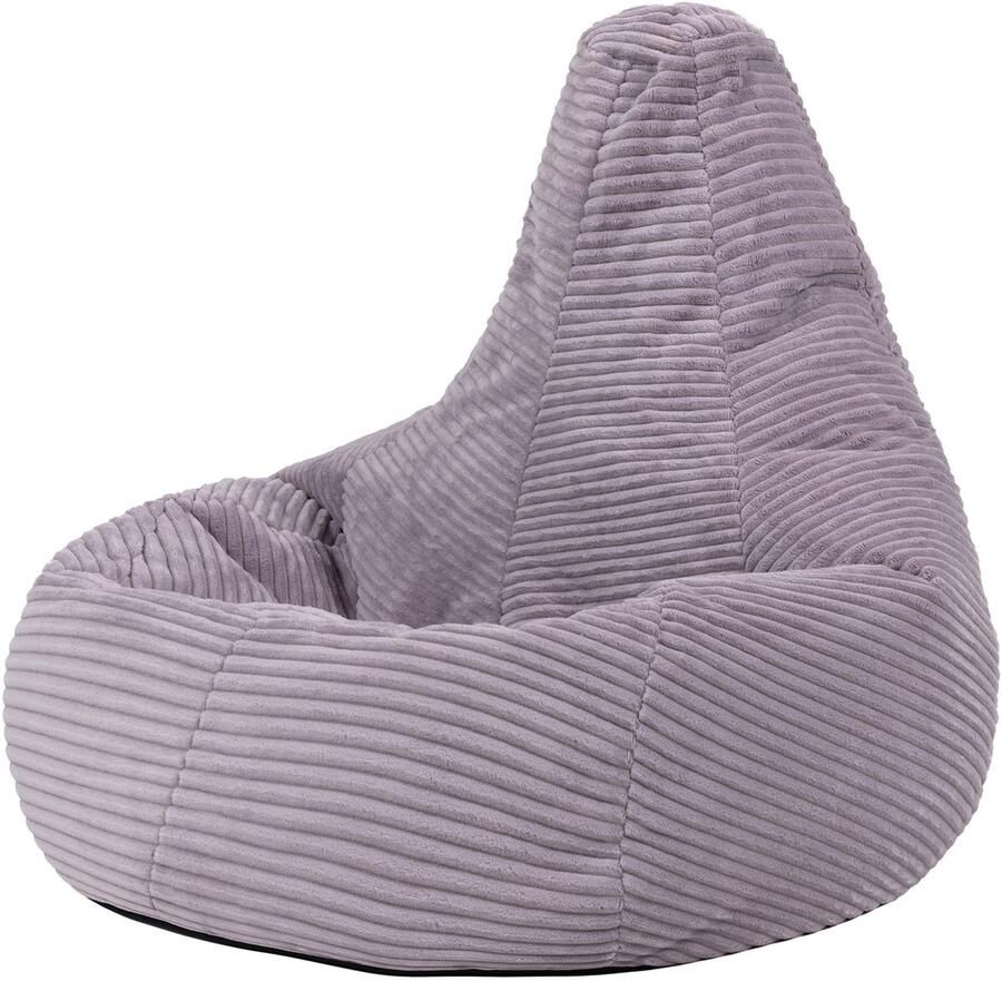 Icon Dalton Corduroy Kinderzitzakken Paars Zitzakstoel Zitzak Kind met Vulling Woonkamerzitzakken