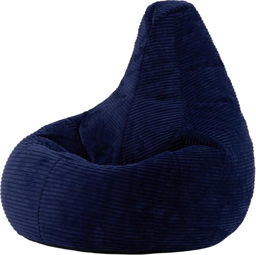 Icon “Dalton” Corduroy Zitzakfauteuil Marineblauw Zitzakstoel Cord Zitzak Volwassenen met Vulling Woonkamerzitzakken - Foto 2