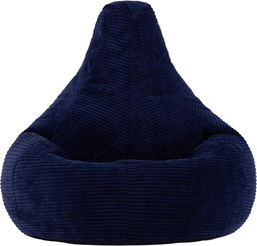 Icon “Dalton” Corduroy Zitzakfauteuil Marineblauw Zitzakstoel Cord Zitzak Volwassenen met Vulling Woonkamerzitzakken - Foto 3