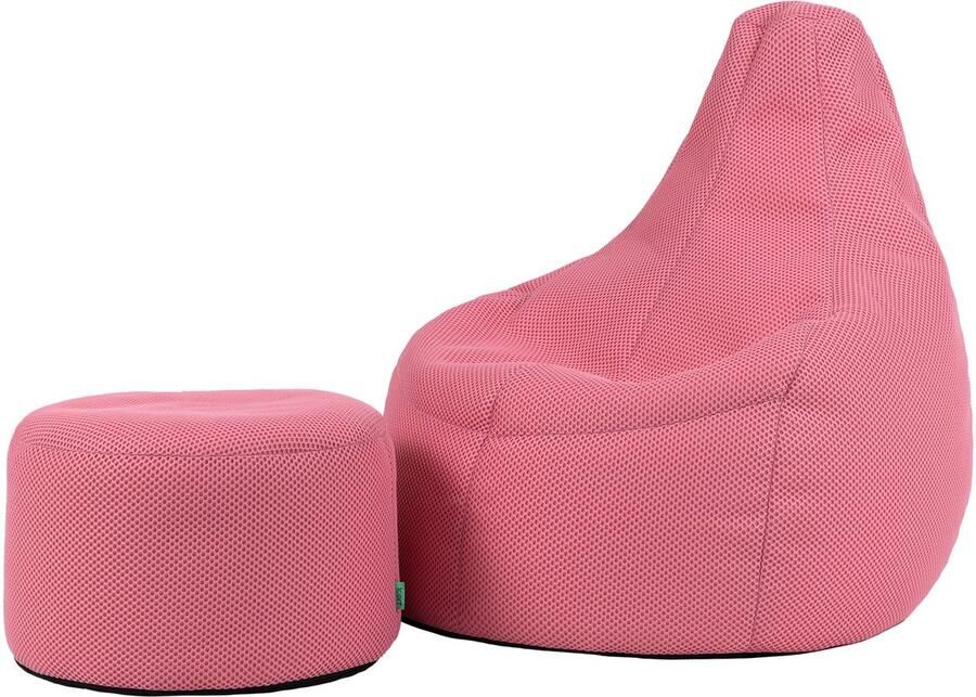 Icon Dalton Zitzak Fauteuil met Poef Gaming Roze