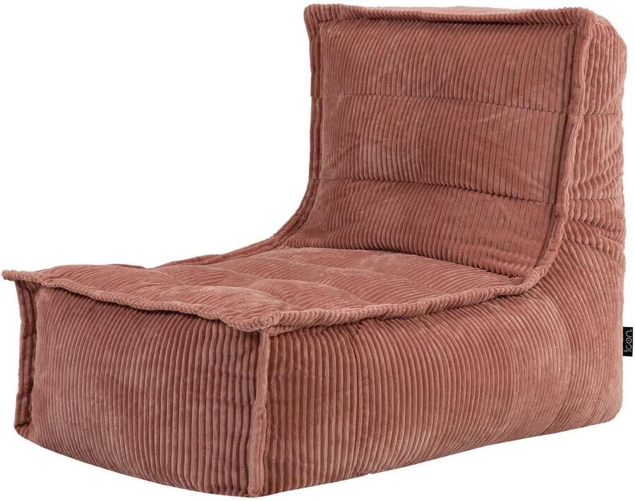Icon Dolce Lounge Zitzak Ligstoel Ribfluweel Fauteuil Oud roze