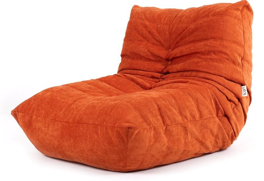 Icon Enzo Lounge Stoel Chenille Fauteuil Oranje