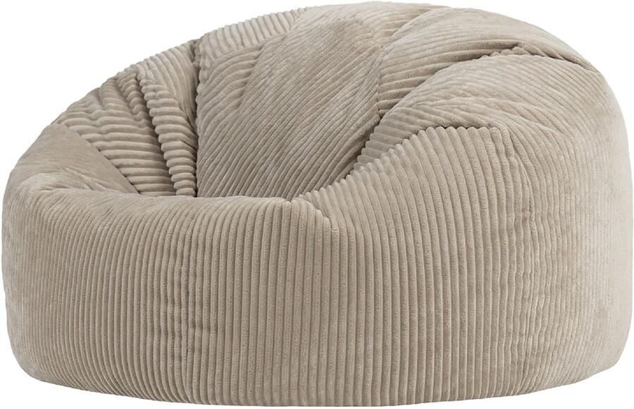 Icon Kingston XL Zitzak Fauteuil Ribfluweel Beige