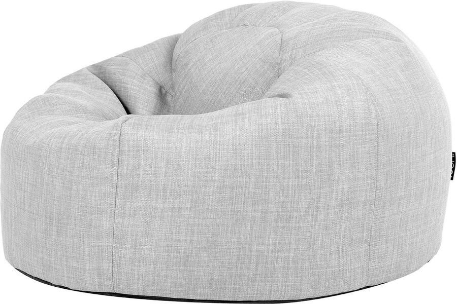 Icon Kingston Zitzak voor Buiten Grijs Zitzakstoel Volwassenen met Vulling Tuinzitzak