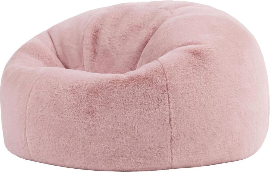 Icon Kingston Zitzak Fauteuil Fluffy Pluche Imitatiebont Oud roze