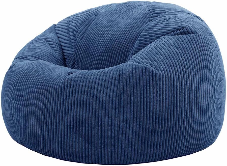Icon Kingston Zitzak Fauteuil Ribfluweel Denimblauw